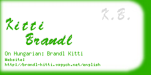kitti brandl business card